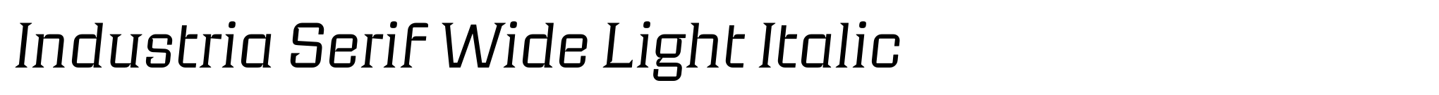 Industria Serif Wide Light Italic image